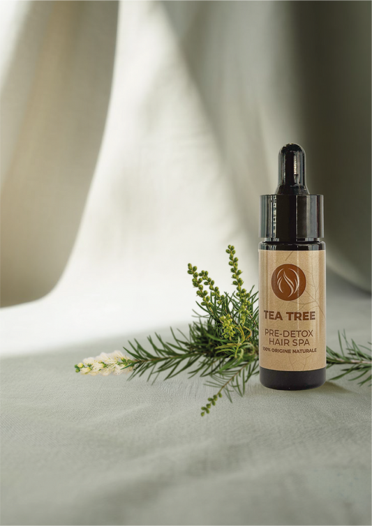 Olio essenziale tea tree 100% puro pre detox hair spa
